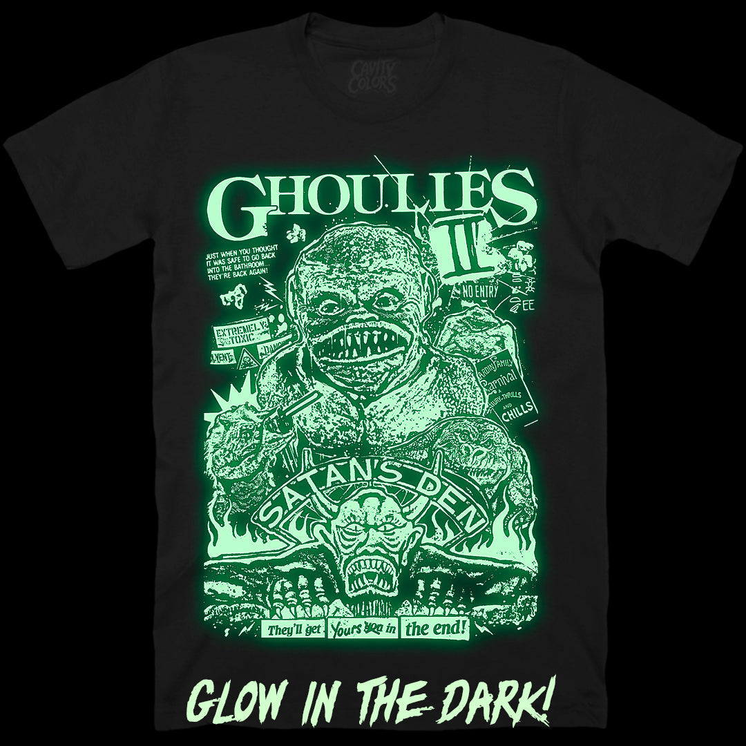 GHOULIES II: ENTER IF YOU DARE - T-SHIRT (GLOW IN THE DARK)
