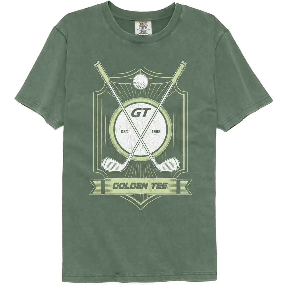 Golden Tee - Shield - American Classics - Green Solid Adult Short Sleeve Comfort Color T-Shirt