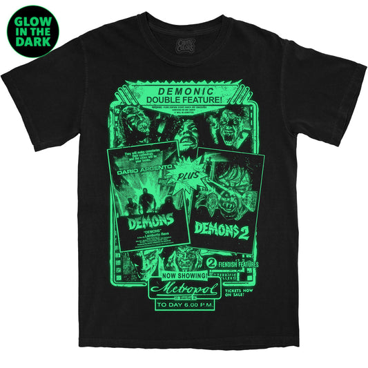 DEMONS DOUBLE FEATURE - T-SHIRT - GLOW IN THE DARK (COMFORT COLORS)