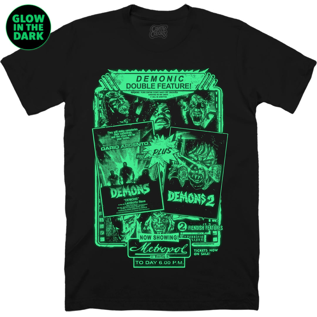 DEMONS DOUBLE FEATURE - T-SHIRT (GLOW IN THE DARK)