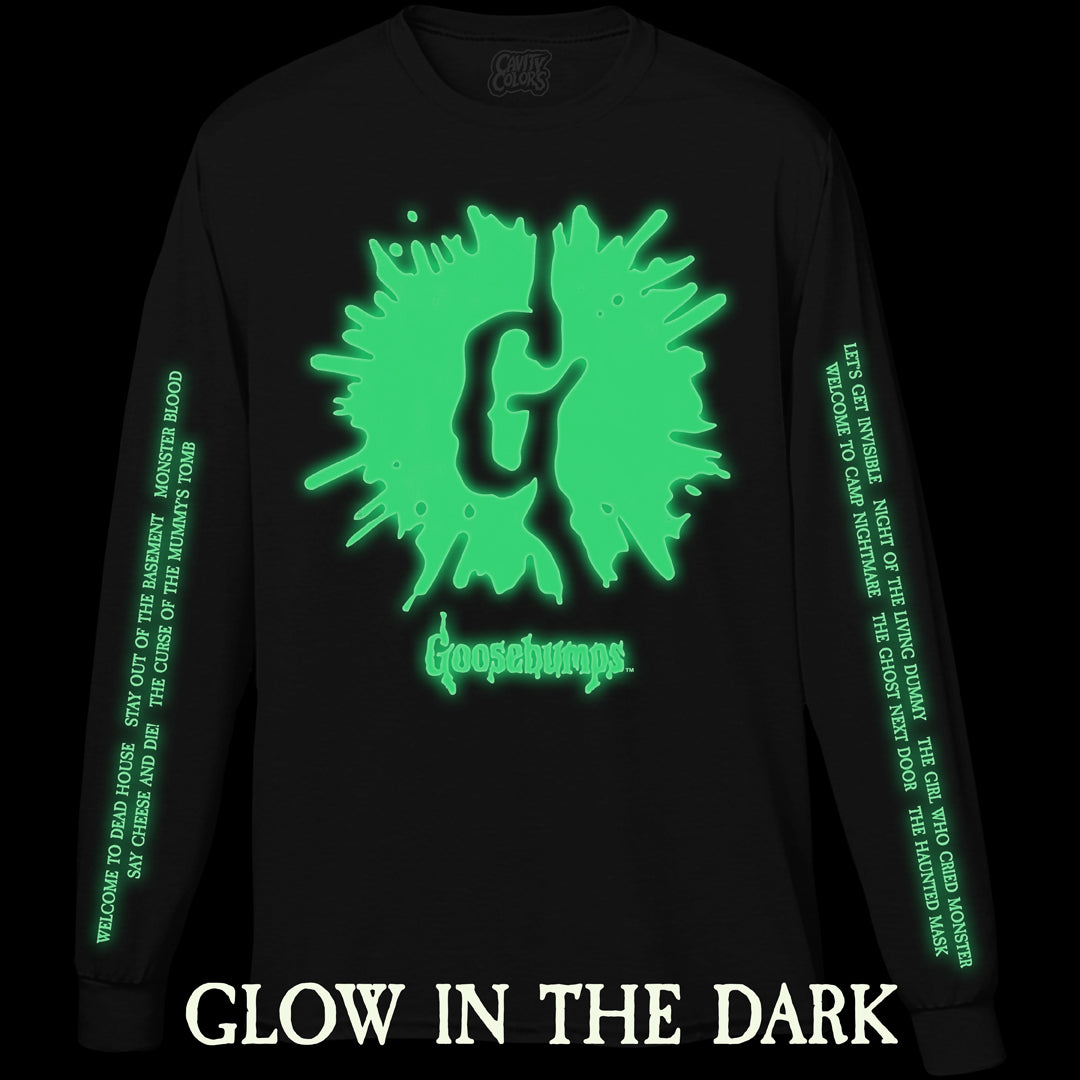 GOOSEBUMPS: 1992 - LONG SLEEVE SHIRT (GLOW IN THE DARK)