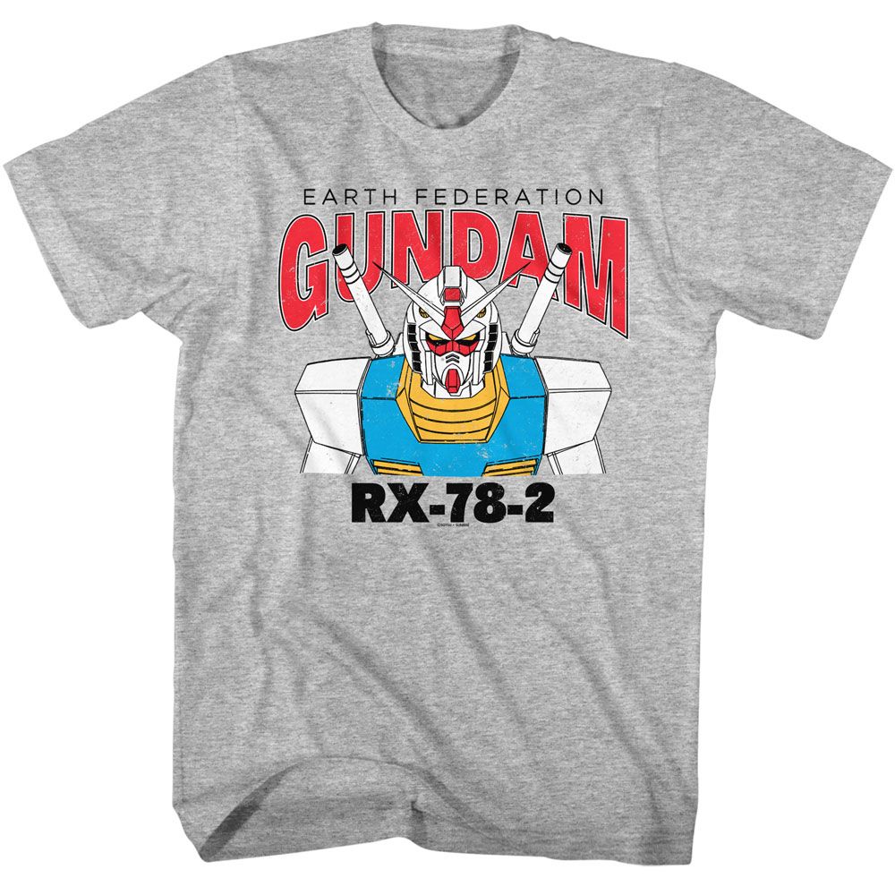 Gundam - Rx 78 2 - American Classics - Solid Gray Adult Short Sleeve T-Shirt - clothing by TeeHivey.com (Image 1)