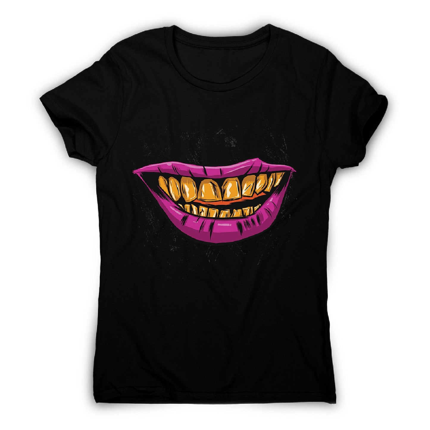 Golden smile - women's funny illustrations t-shirt