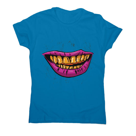 Golden smile - women's funny illustrations t-shirt