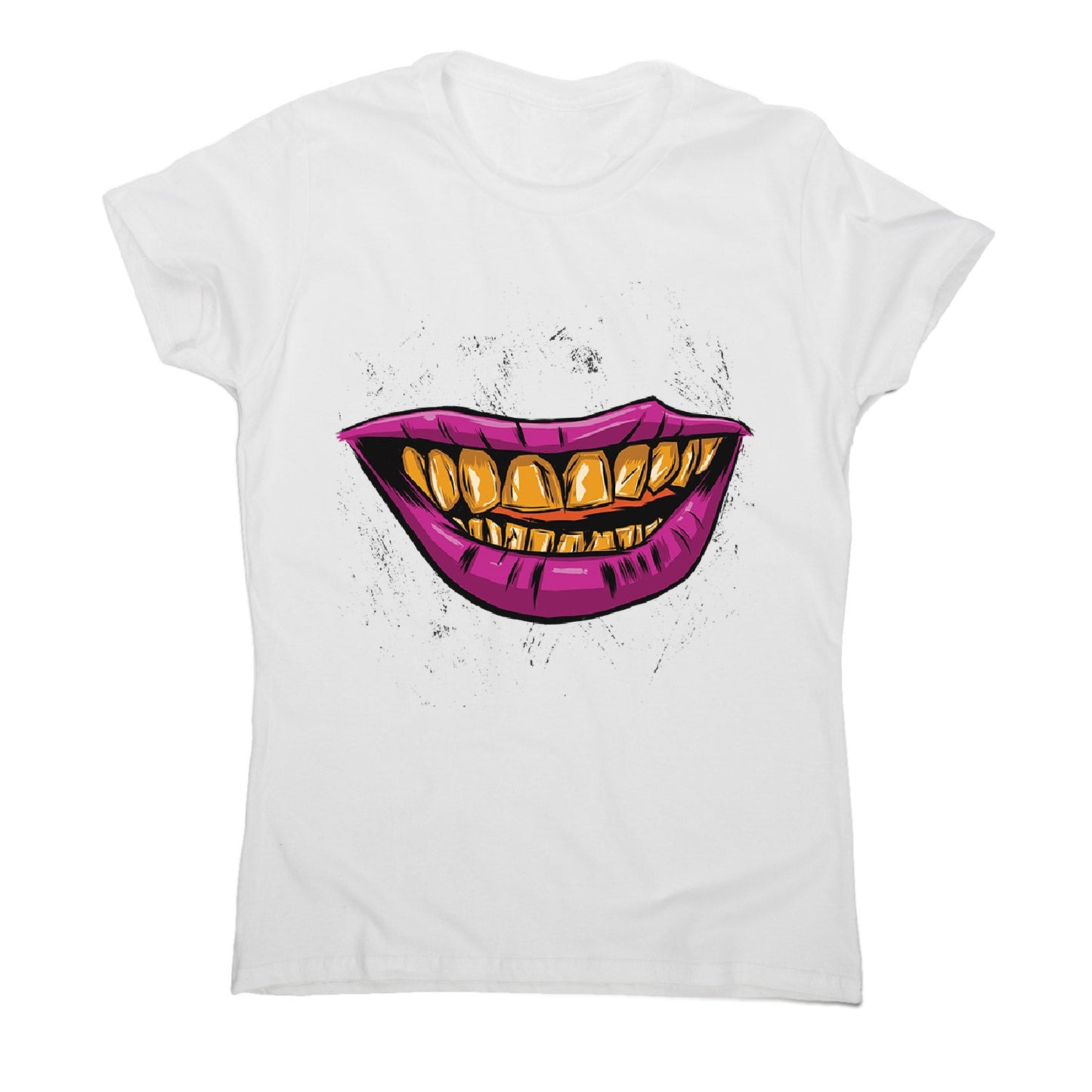 Golden smile - women's funny illustrations t-shirt
