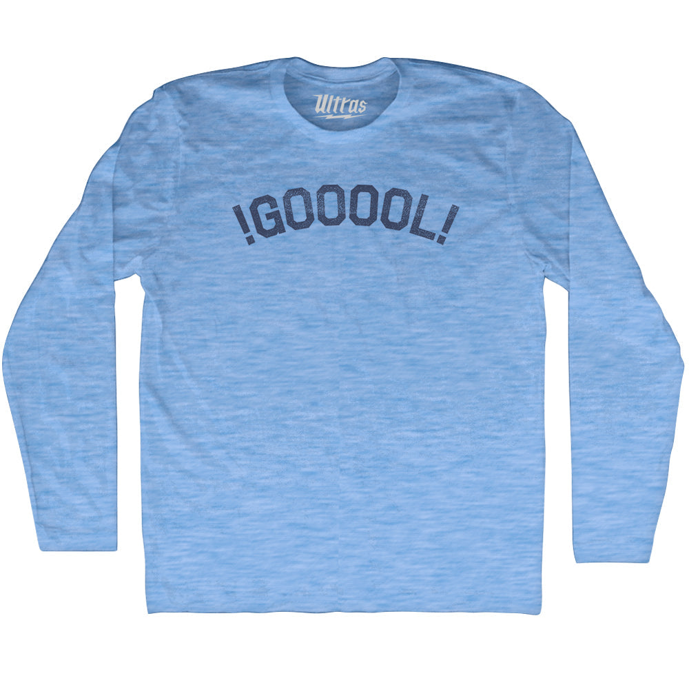 !GOOOOL! Soccer Adult Tri-Blend Long Sleeve T-shirt Style004