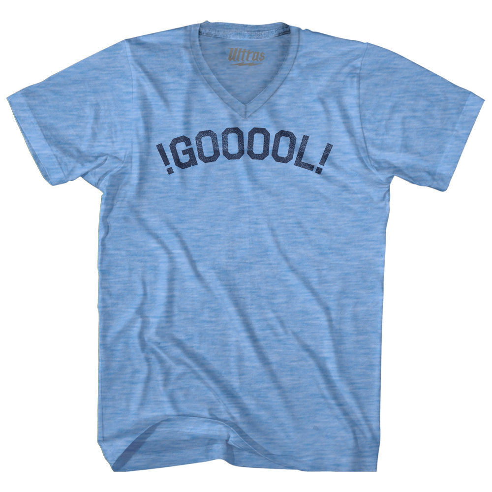 !GOOOOL! Soccer Adult Tri-Blend V-neck T-shirt Style001