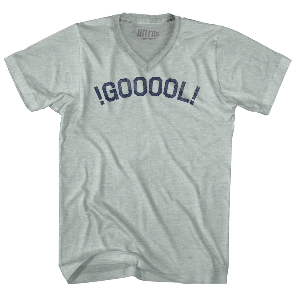 !GOOOOL! Soccer Adult Tri-Blend V-neck T-shirt Style002