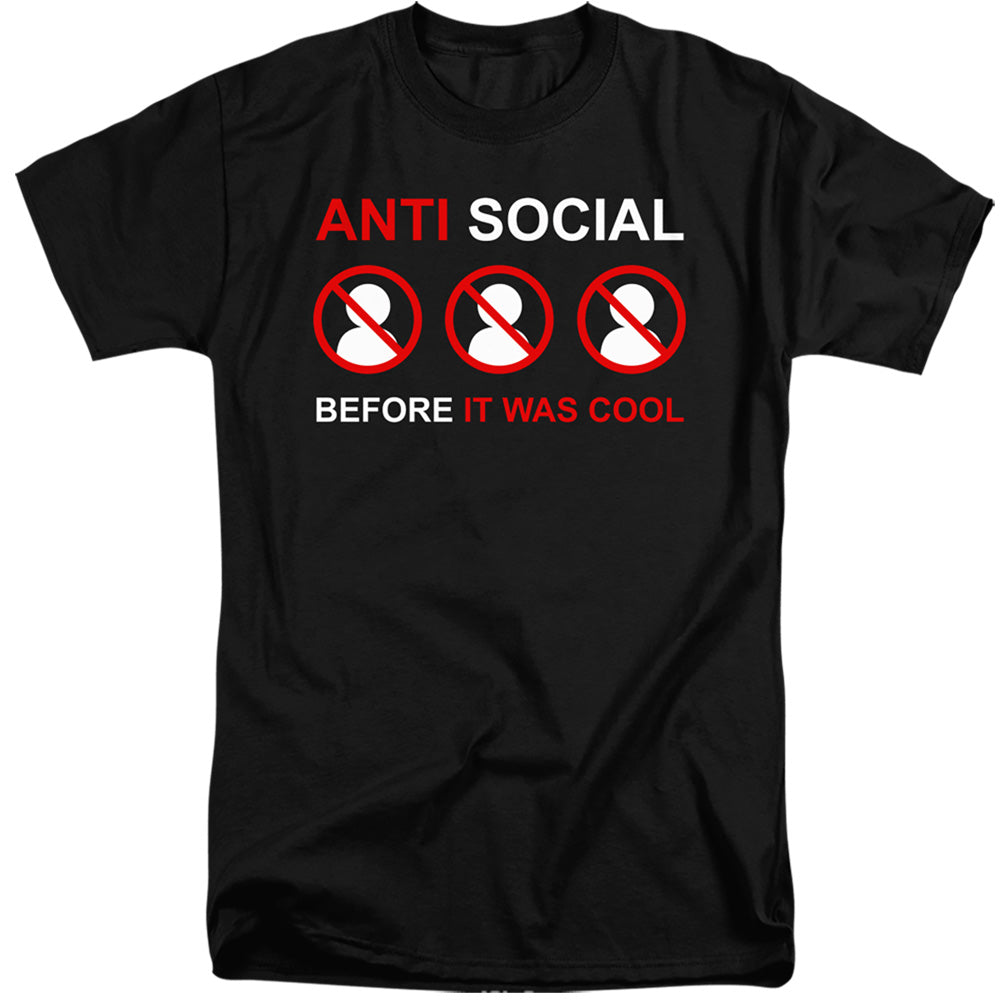 Anti Social Mens Tall T Shirt Black - clothing by TeeHivey.com