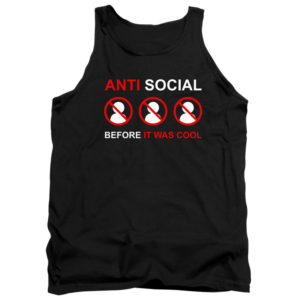 Anti Social Mens Tank Top Shirt Black - clothing by TeeHivey.com (Image 1)