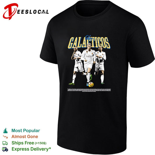 Galacticos Real Madrid Benzema Ronaldo Bale portrait shirt