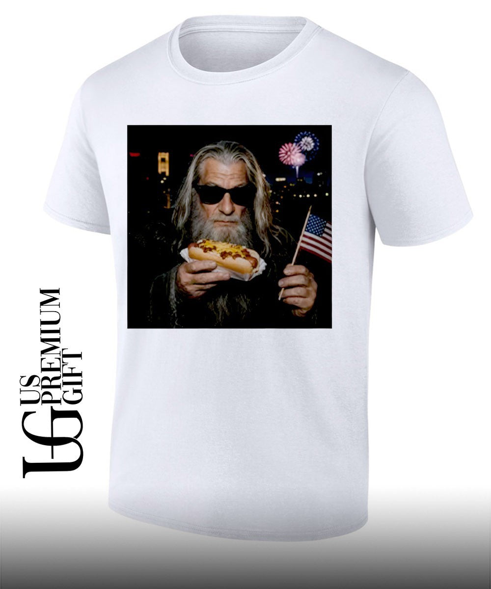 Gandalf Wizard Hot Dog 4th Of July shirt