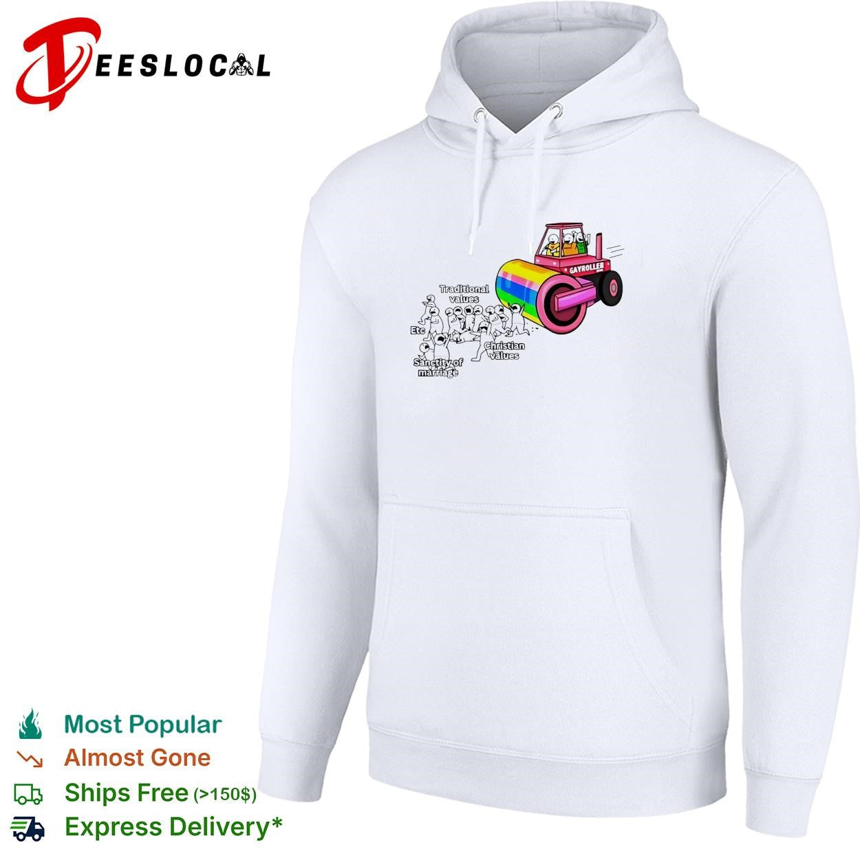 Gayroller rainbow steamroller LGBTQ pride funny shirt