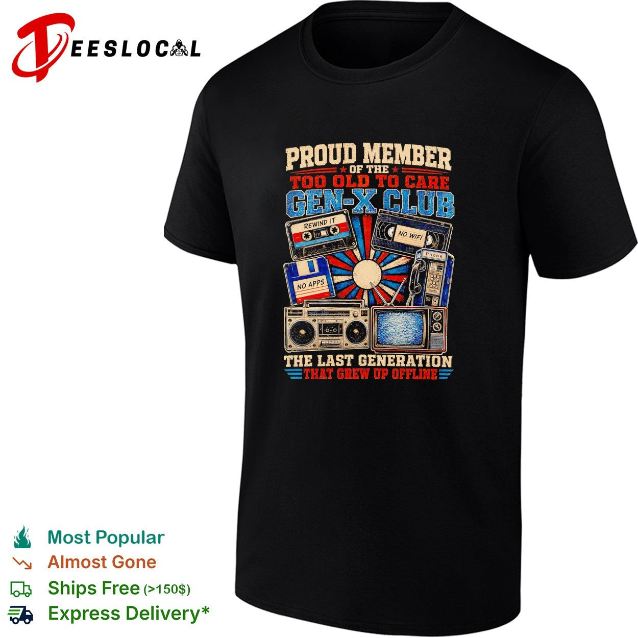 Gen x club the last generation that grew up offline shirt
