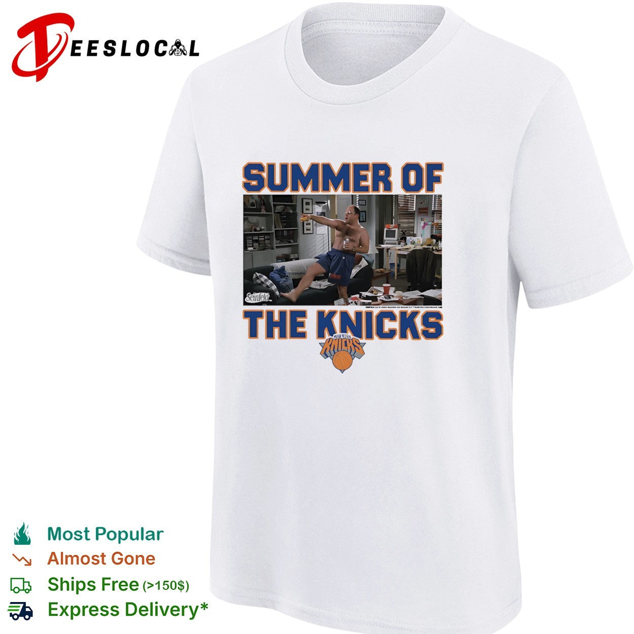 George Costanza New York Knicks Summer of the Knicks x Seinfeld basketball shirt