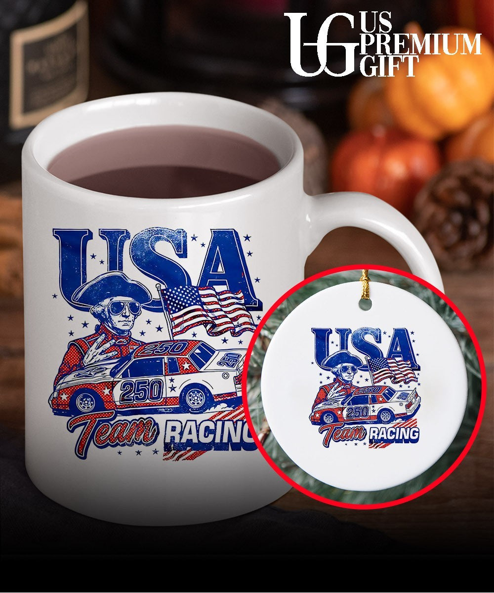 George Washington Team USA Racing shirt