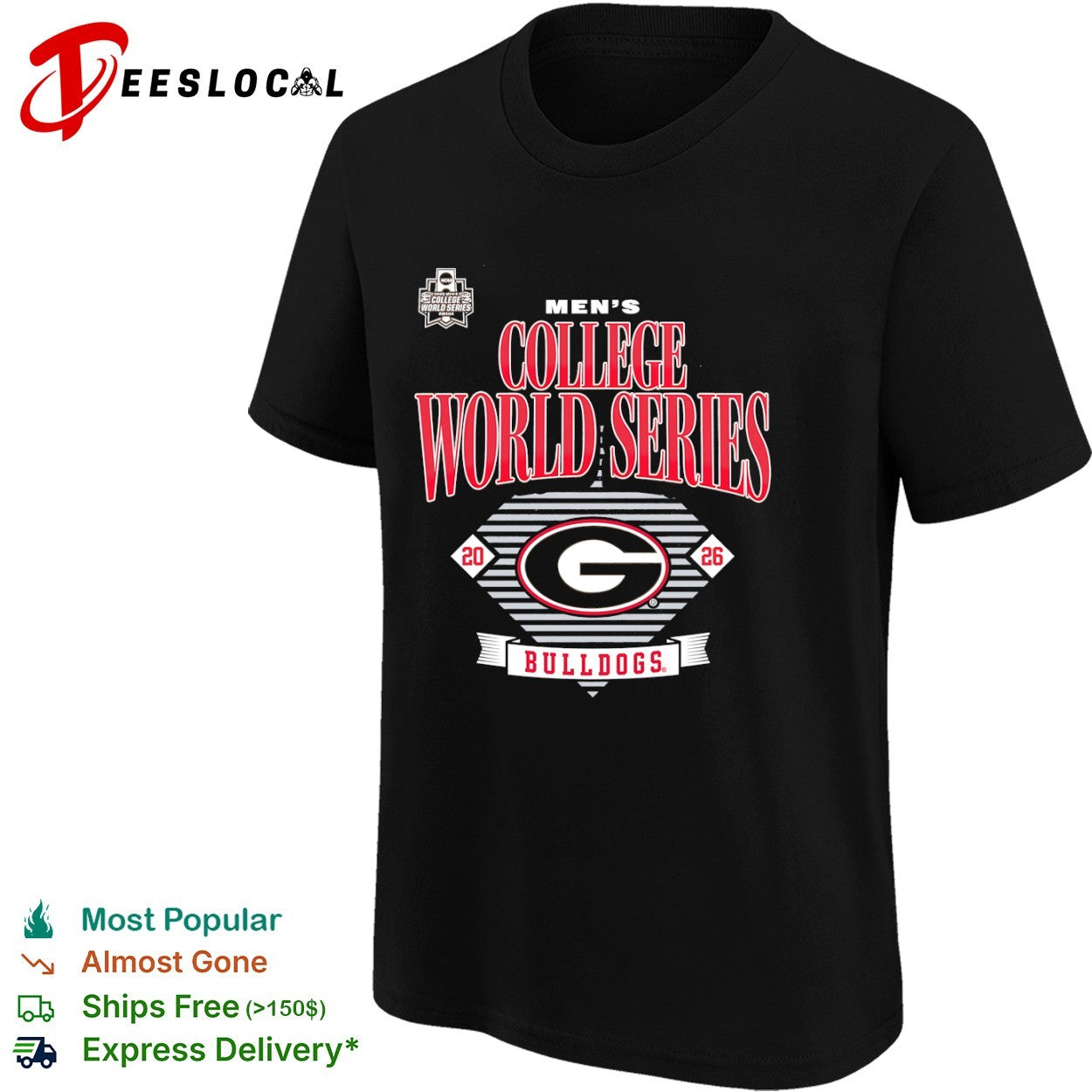 Georgia Bulldogs 2026 College World Series Omaha NCAA Championship shirt
