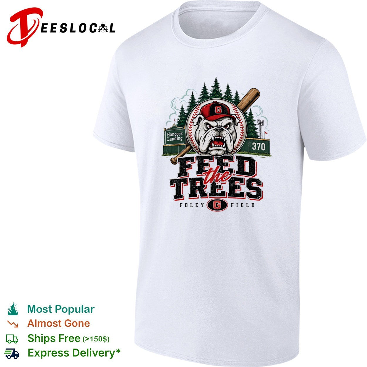 Georgia Bulldogs Feed the Trees Foley Field Hancock Landing Baseball NCAA shirt