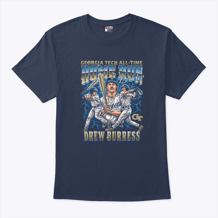 Georgia Tech All-Time Home Run Leader Drew Burress T Shirt