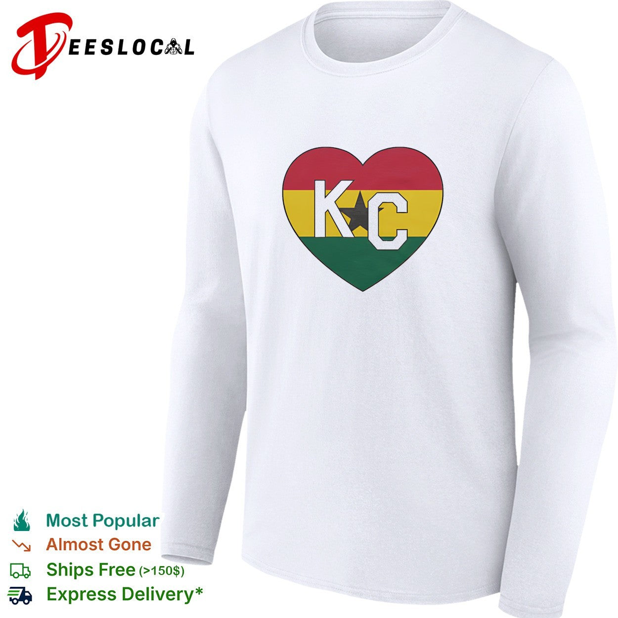 Ghana x KC Heart retro shirt
