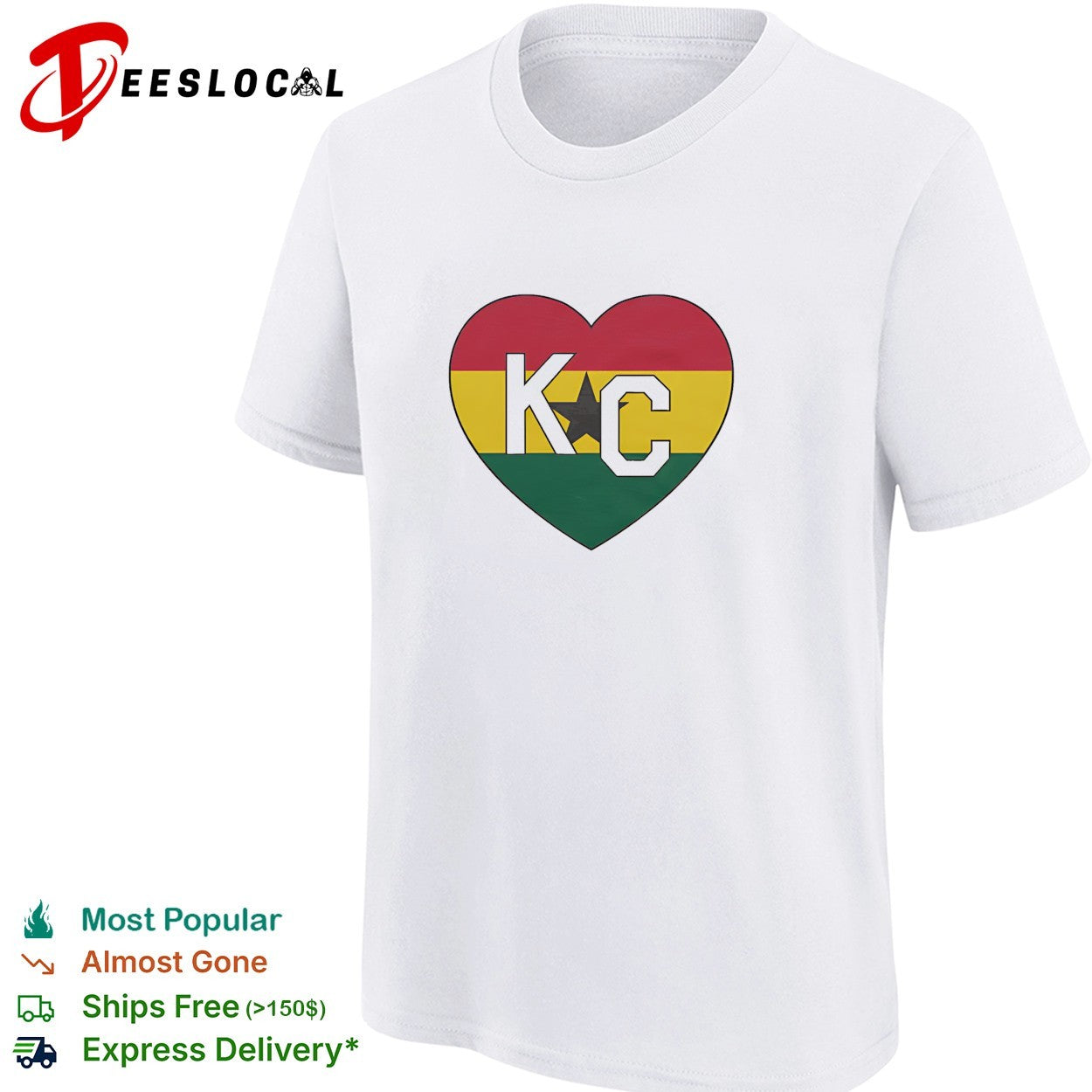 Ghana x KC Heart retro shirt