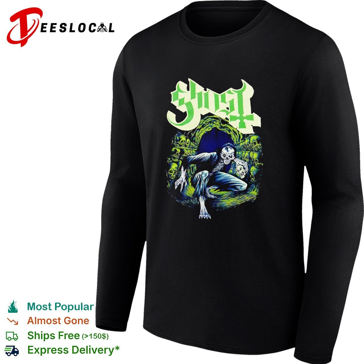 Ghost Band Skeleton Skull Catacombs shirt