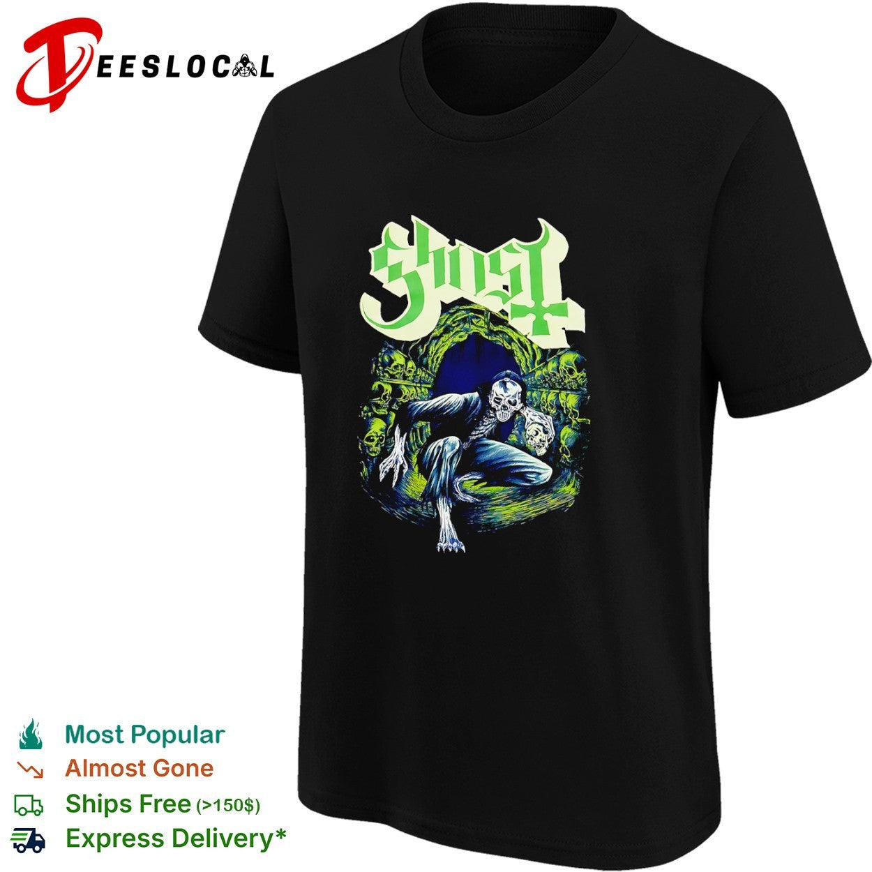 Ghost Band Skeleton Skull Catacombs shirt