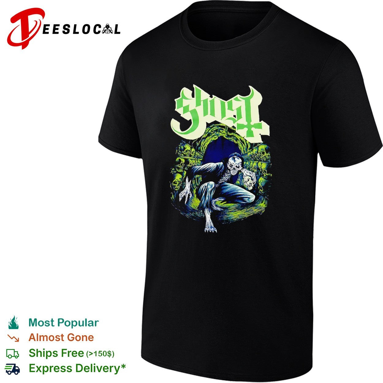 Ghost Band Skeleton Skull Catacombs shirt
