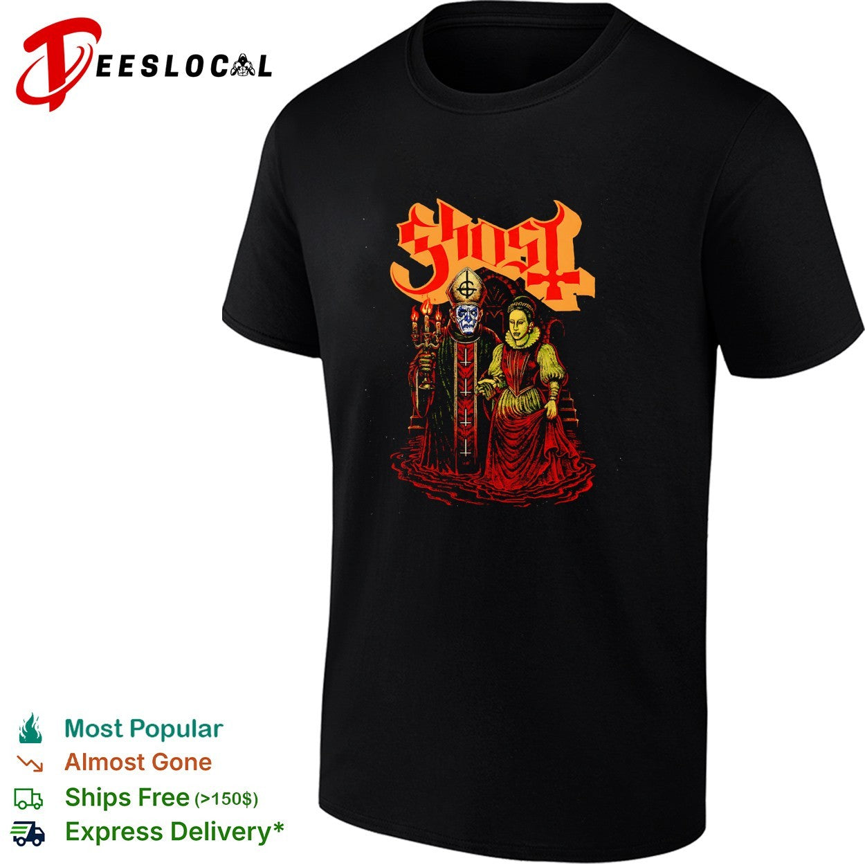 Ghost band cardinal and nun throne shirt