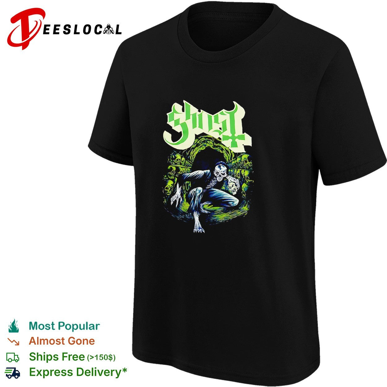 Ghost band skeleton shirt