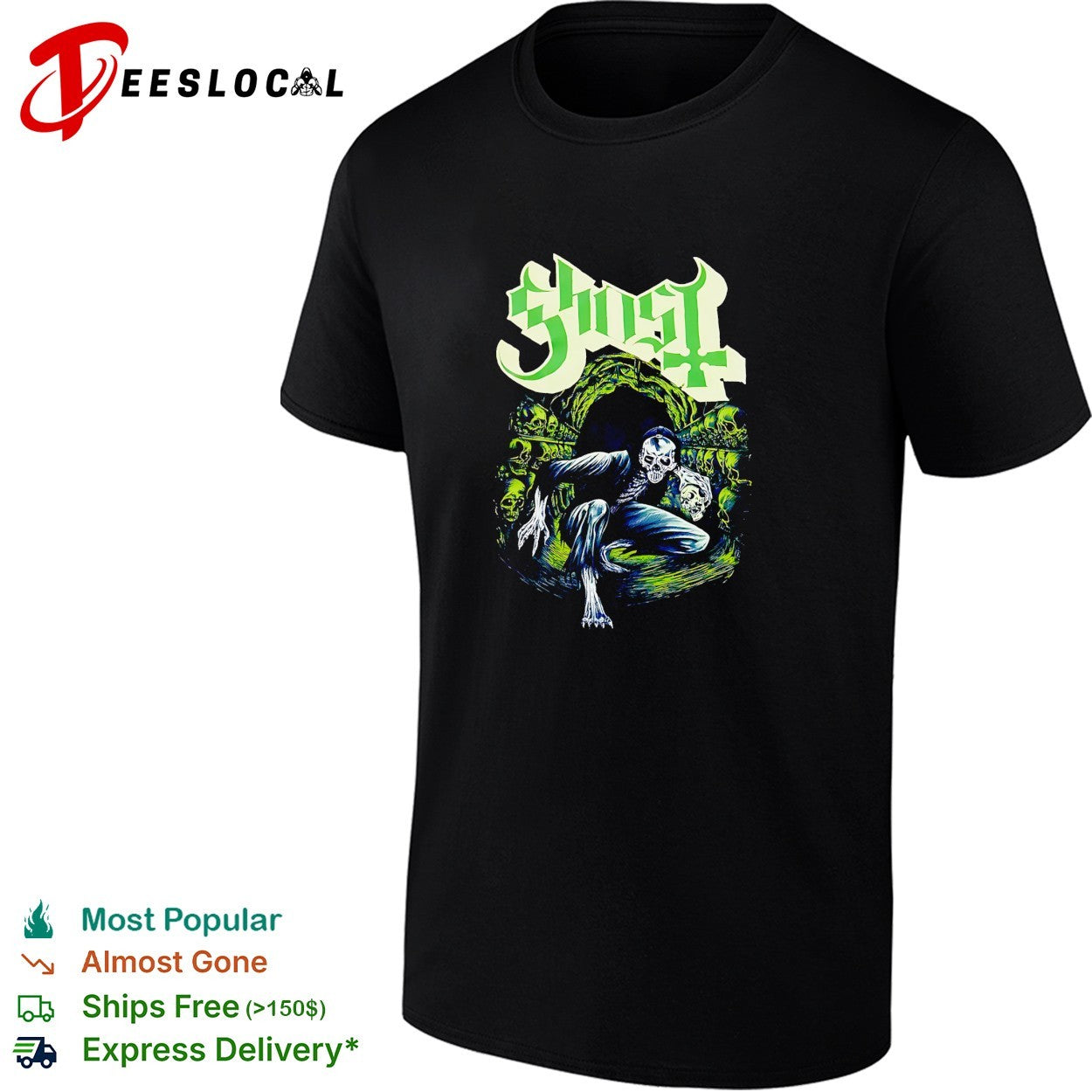 Ghost band skeleton shirt