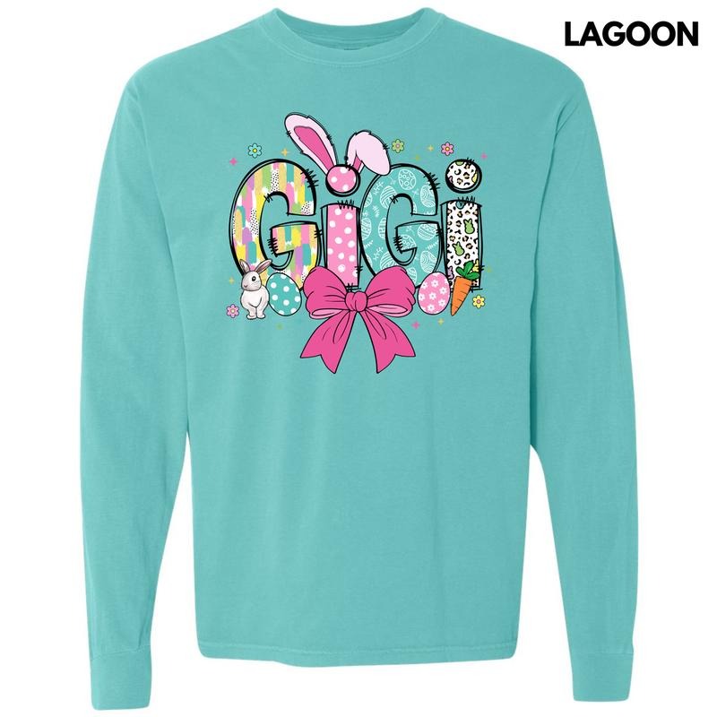 Gigi Easter Coquette Long Sleeve Comfort Colors T-Shirt