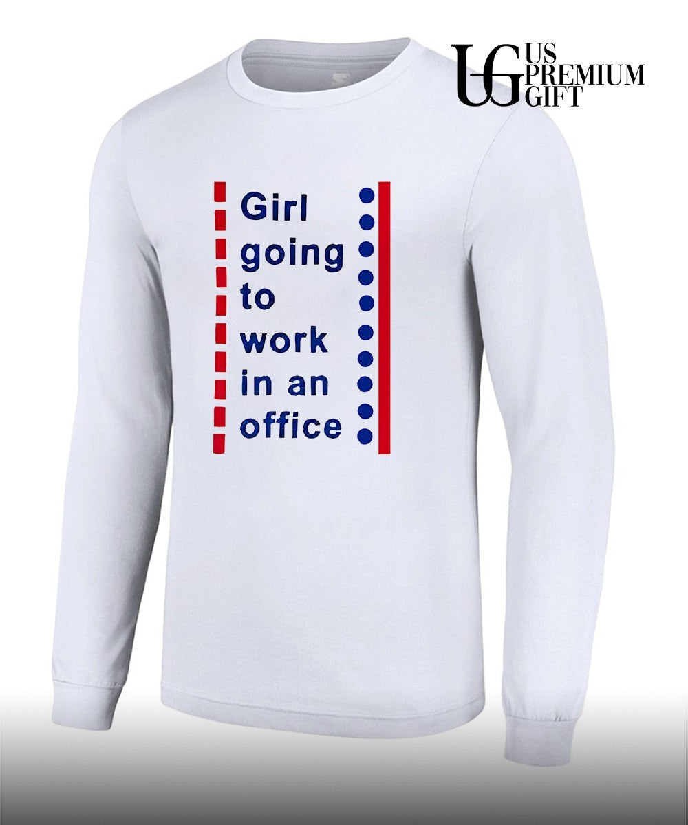 Girl going to work in an office shirt