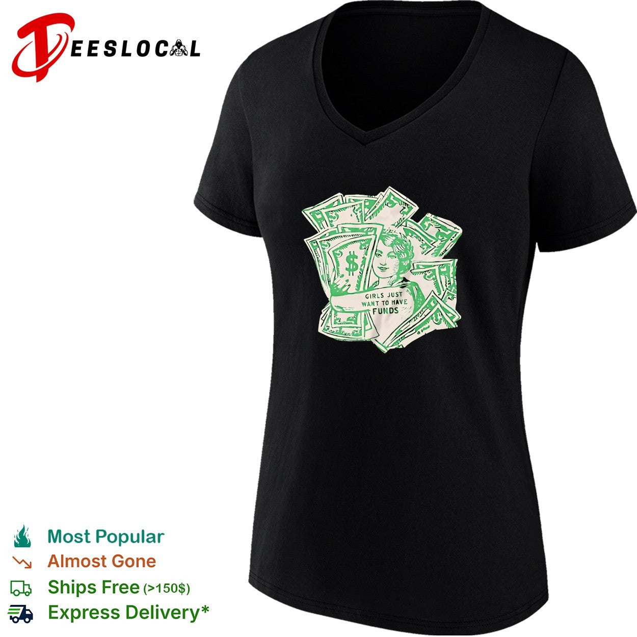 Girls just wanna have funds money vintage shirt