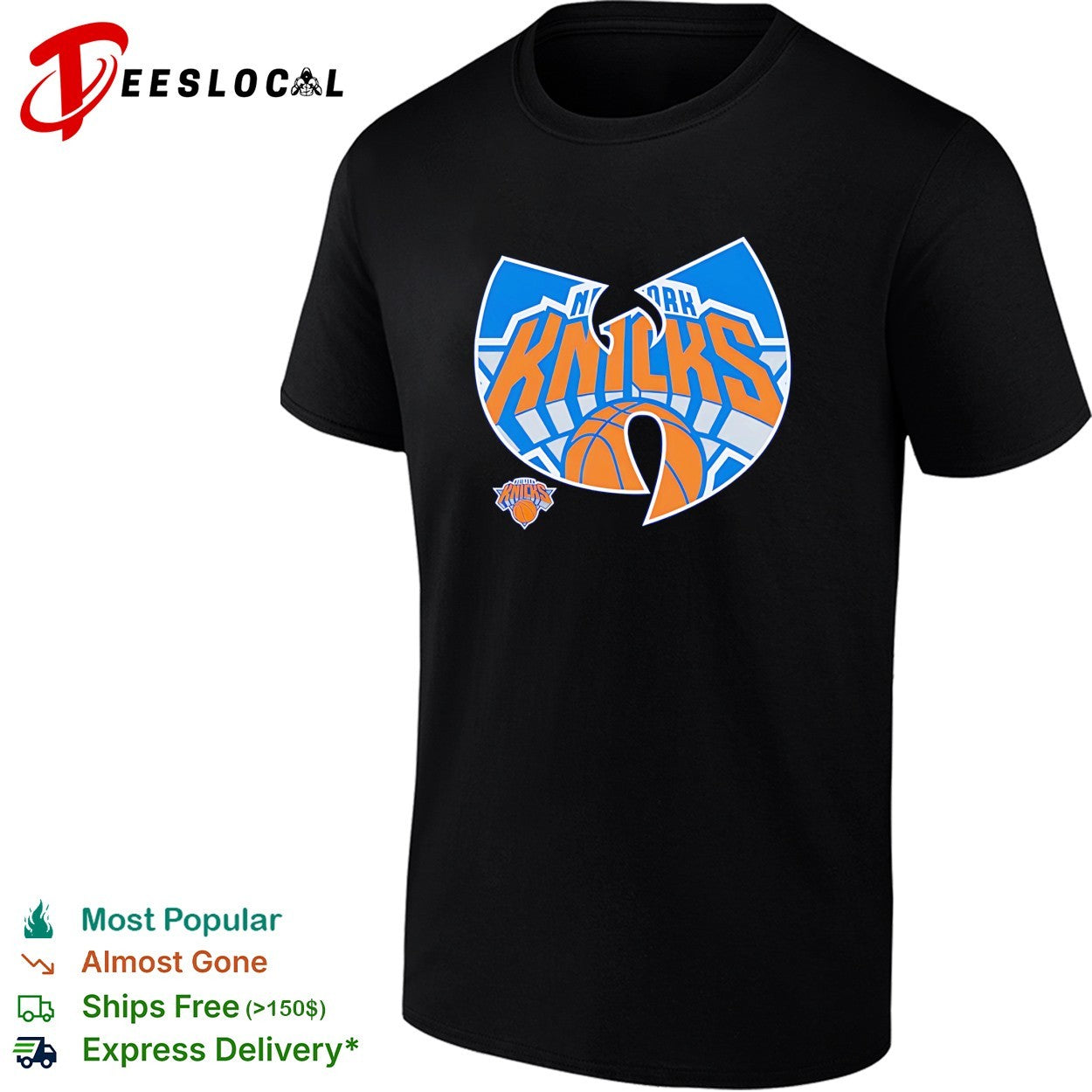 Globe emblem fan logo mashup New York Knicks design shirt