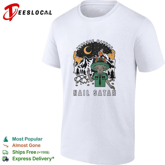 Goat scout pointing explore nature hail satan shirt