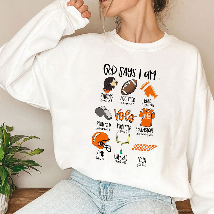 God Says I Am Tennessee Vols T Shirt