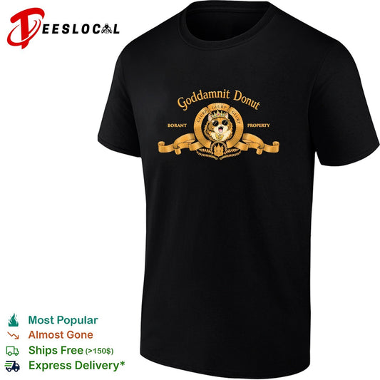 Goddamnit Donut Borant Property Cat Crown Sunglasses Butterfly Gold Laurel shirt