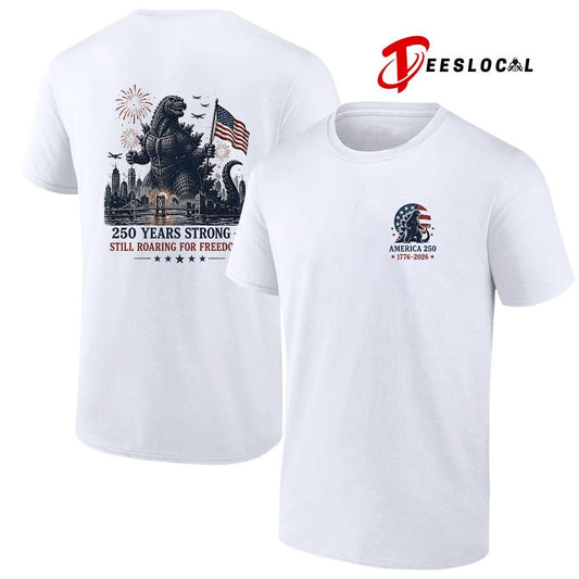 Godzilla America 250 years strong still roaring for freedom shirt