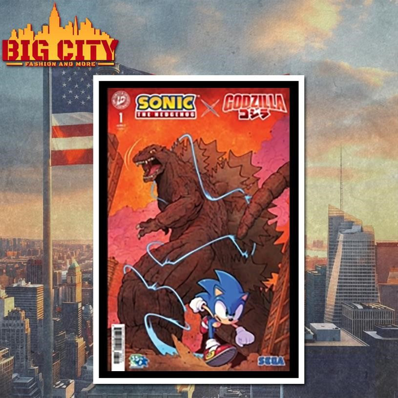 Godzilla Sonic Comic Shirt