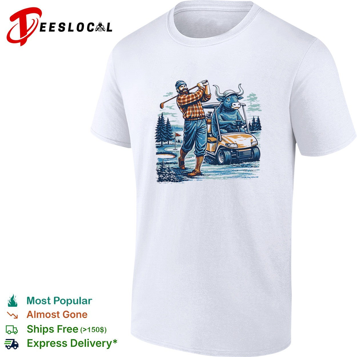Golfing Bulls vintage shirt