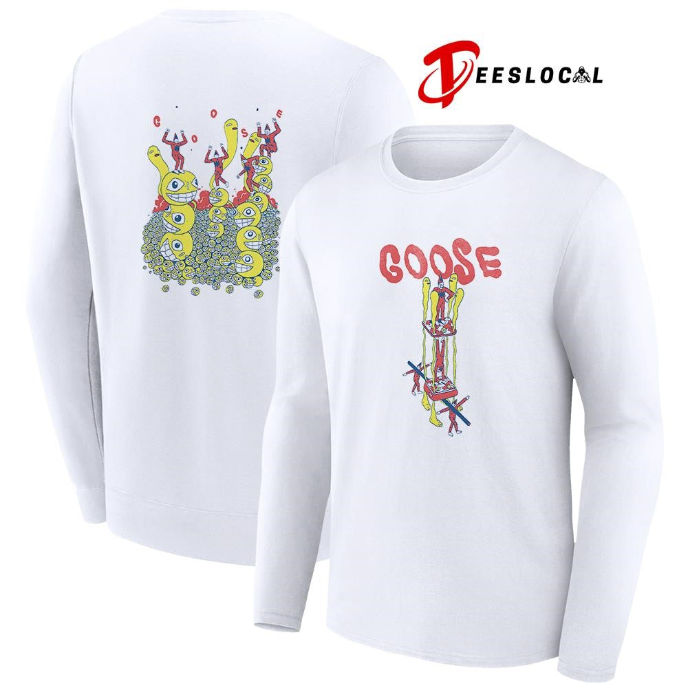 Goose Holiday drop drop Smiley heads graphic shirt