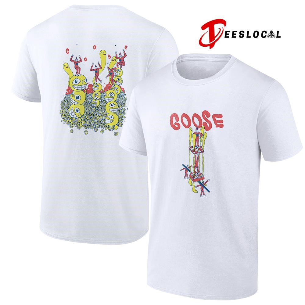 Goose Holiday drop drop Smiley heads graphic shirt