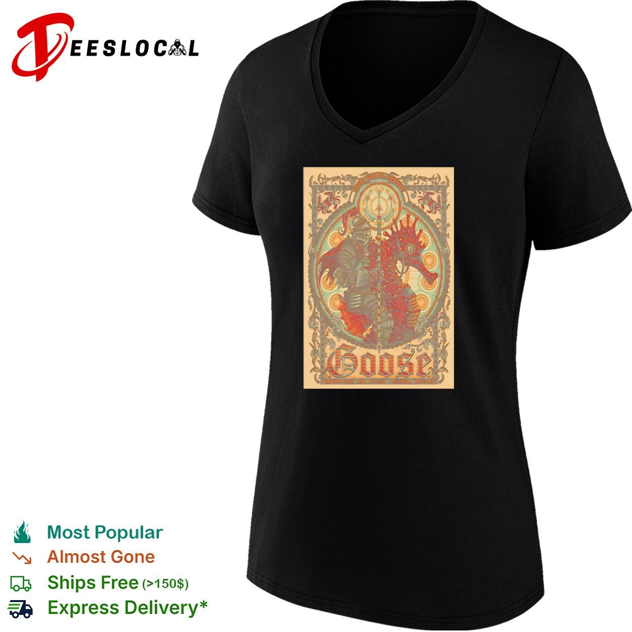 Goose band knight on horse poster shirt