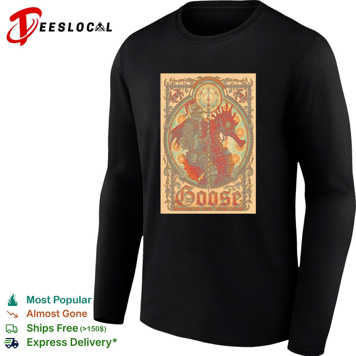 Goose band knight on horse poster shirt