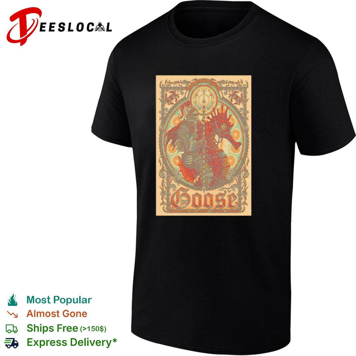 Goose band knight on horse poster shirt