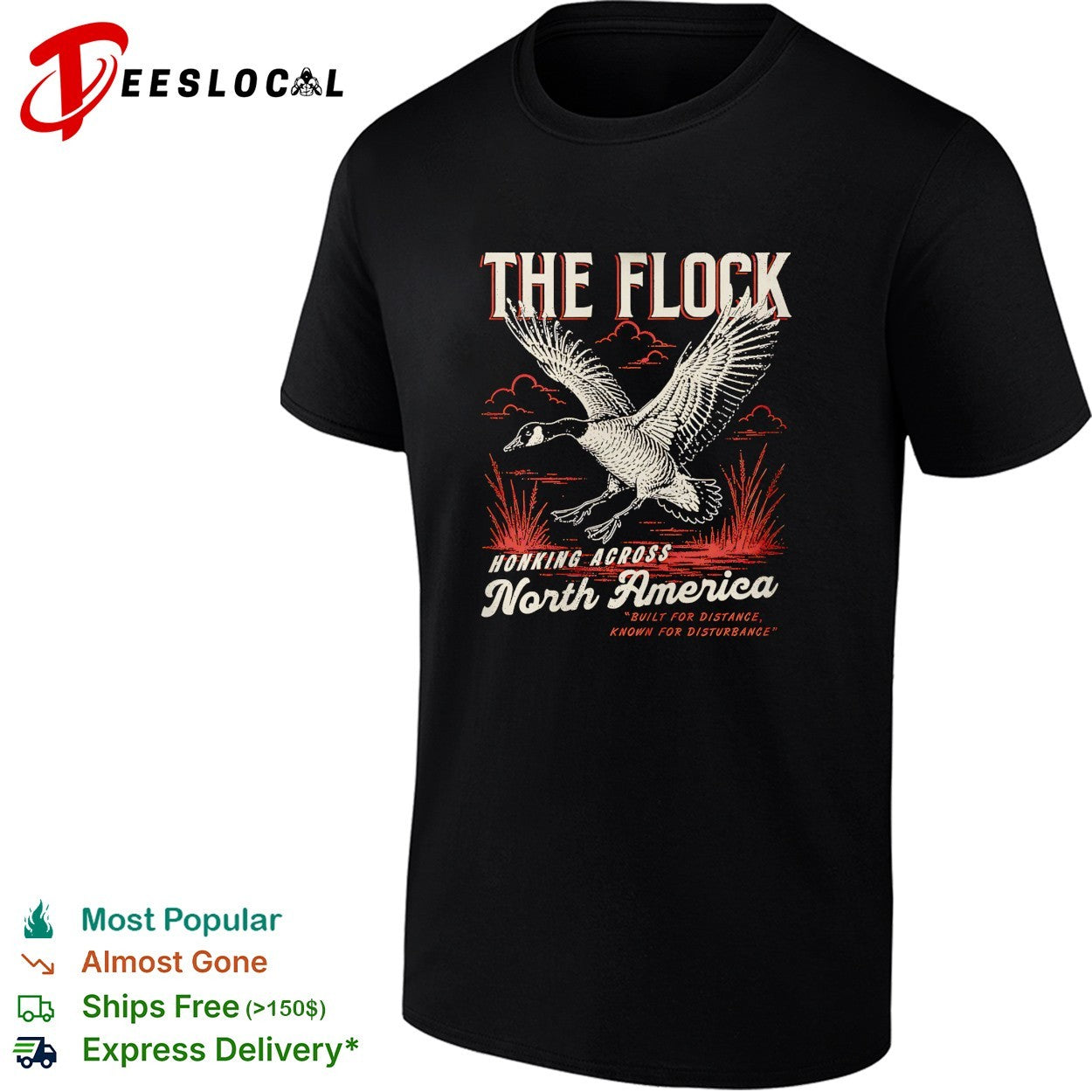 Goose flying the flock honking across North America shirt