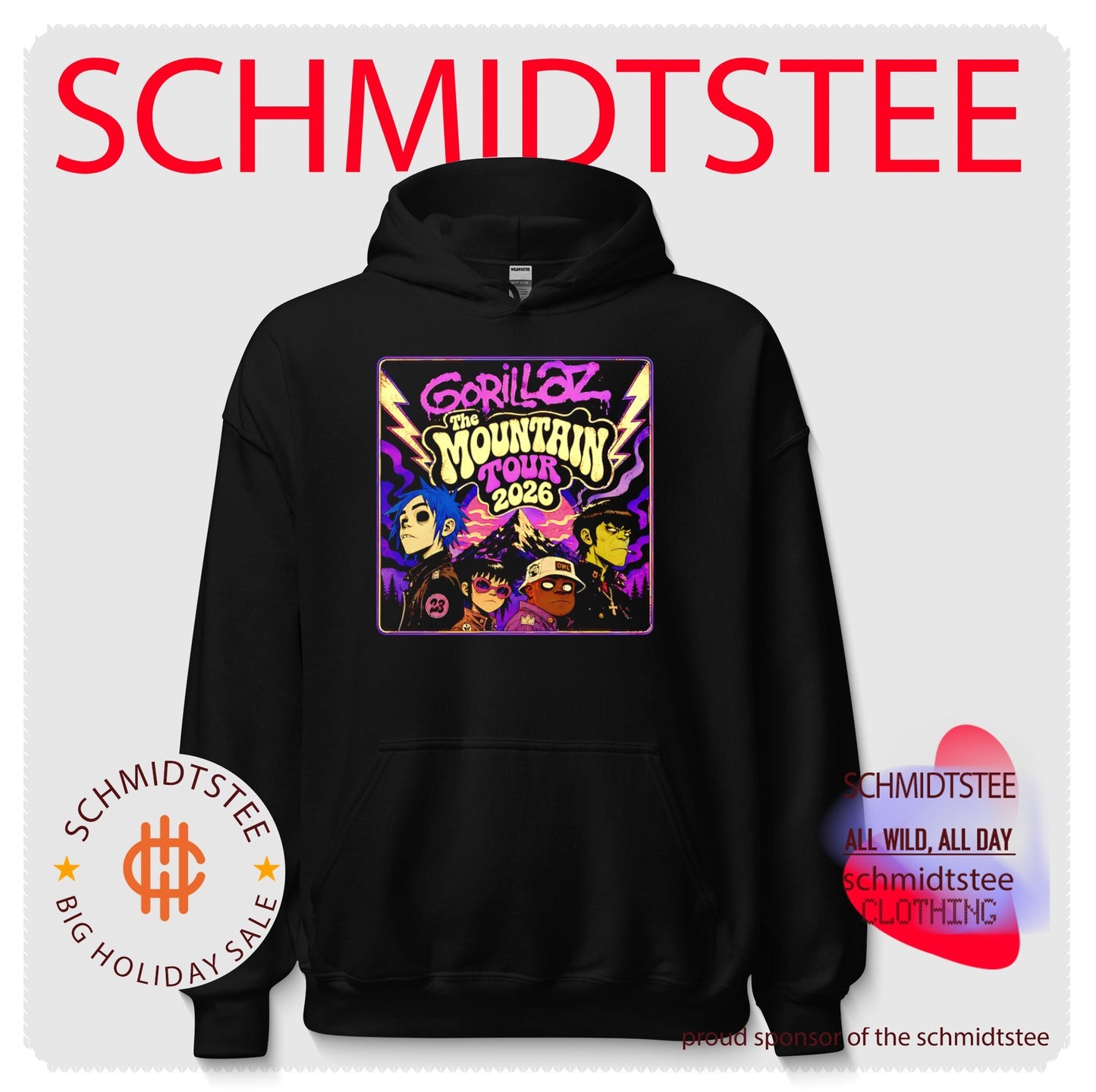 Gorillaz The Mountain Tour 2026 2D Murdoc Niccals shirt