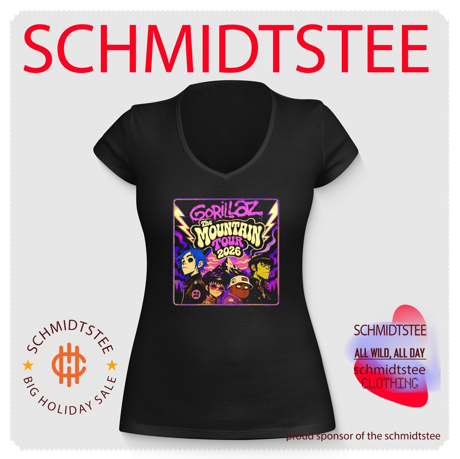 Gorillaz The Mountain Tour 2026 2D Murdoc Niccals shirt