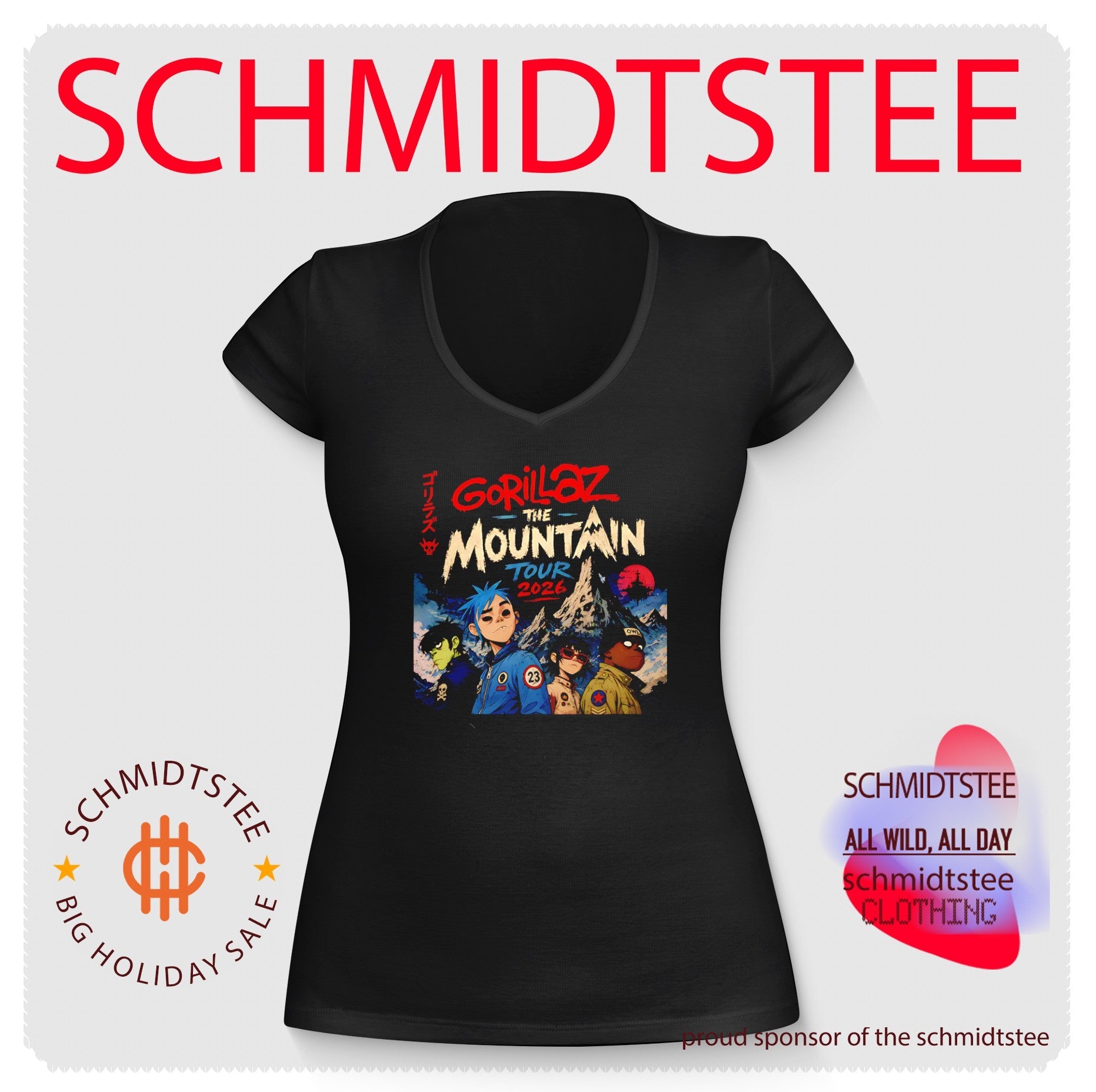 Gorillaz The Mountain Tour 2026 Damon Albarn shirt